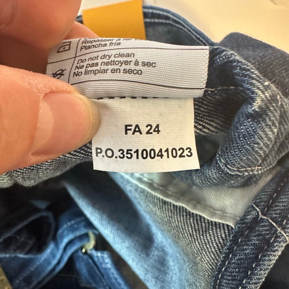 Carhartt NWT Loose Fit Denim Rib Overalls Size 38x34 Workwear Farm Chore Pockets - Picture 13 of 16